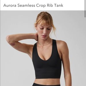 Athleta Seamless Crop Rib Tank
